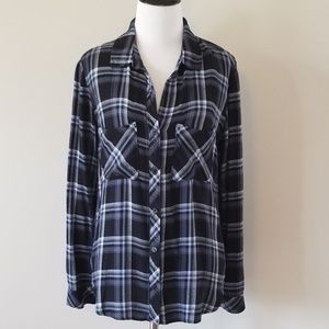 Anthropologie Cloth and Stone Flannel Button-Down